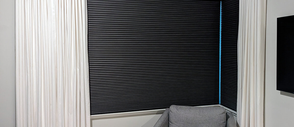 Black Hunter Duettes and energy-efficient blinds